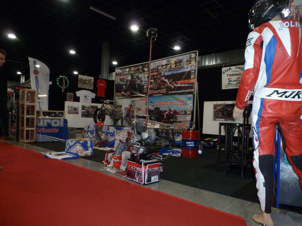 18-21 feb 2016 the stand from the Dragracing Team Herman Jolink at the Motorbeurs at Utrecht Netherlands